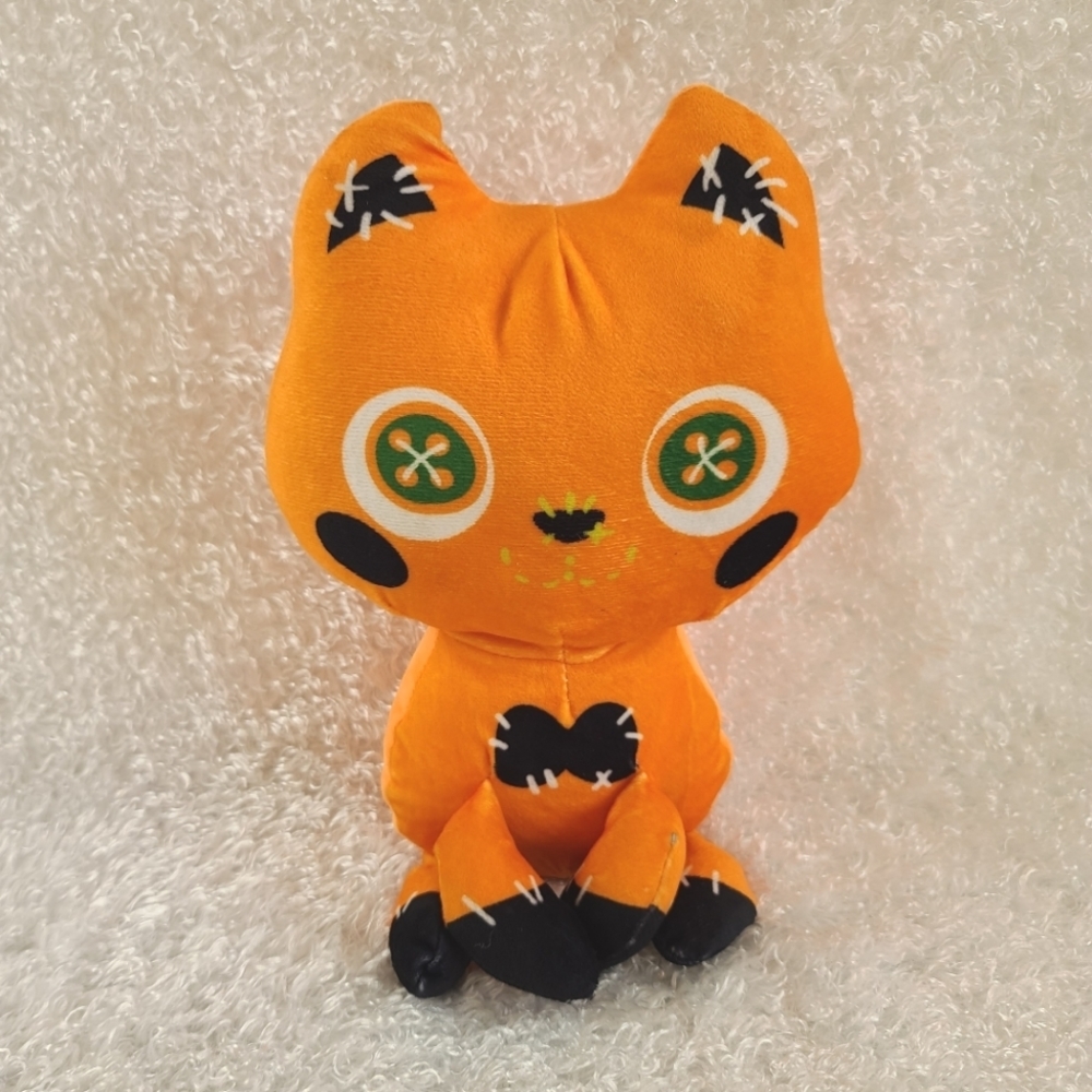 Kellytoy Halloween Orange Kitty Plush 13 Inch
